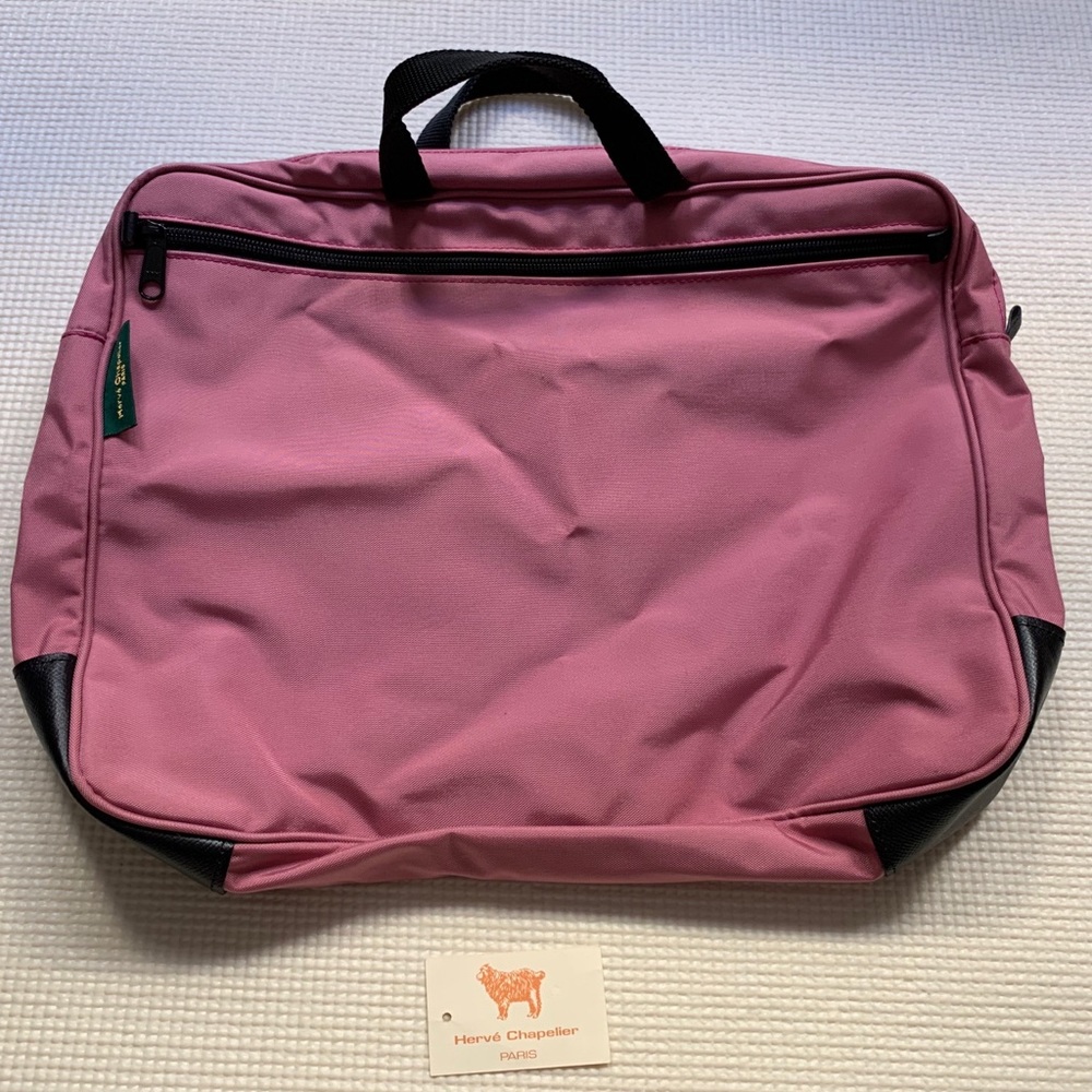 Hervé Chapelier Paris France 15” Laptop Tote Pink